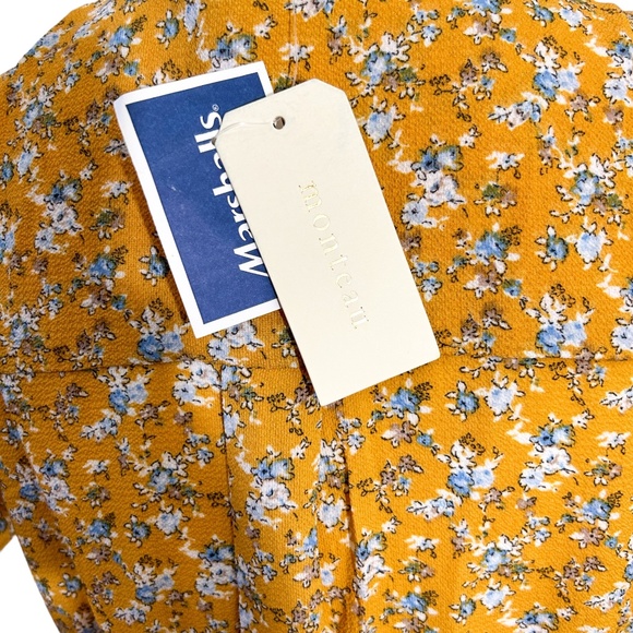 Monteau Yellow Floral Button-Up Midi Dress - Picture 5 of 5